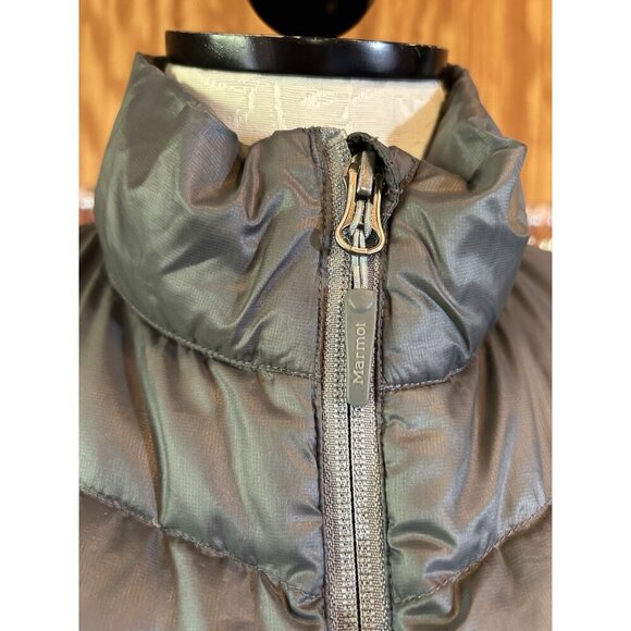 MARMOT Dark Gray 800 Fill Down Puffer Vest Lightweight Quilted Women's Size S - Picture 3 of 13